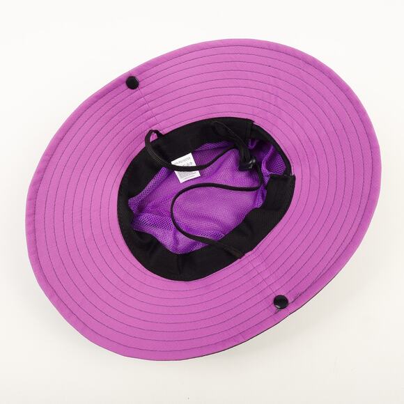 NEW SunShade Womens Vented Ponytail Drawstring Boonie Sun Hat Purple Gray - Picture 6 of 10